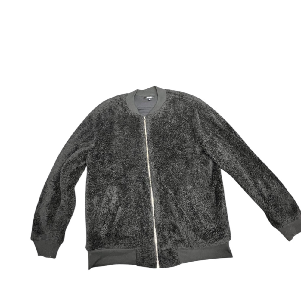 Jackson for TARGET Black Faux Fur Bomber Jacket sizes available M, L, and XL
